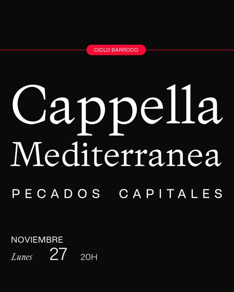 La CAPPELLA MEDITERRANEA, célebre grupo dedicado a la música renacentista y barroca participa del Festival Barroco del Teatro Colón