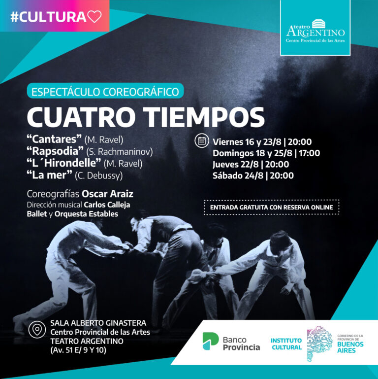 Vuelve el ballet al Teatro Argentino con “Cuatro tiempos” de Oscar Araiz 