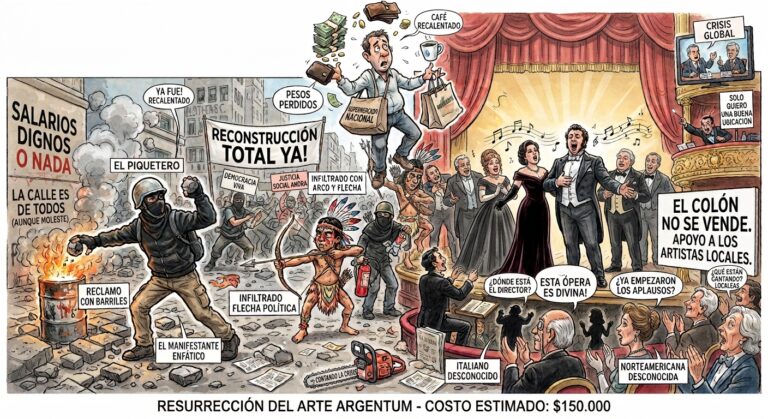 Motosierra, adoquines y ópera:  Argentina en 3 actos